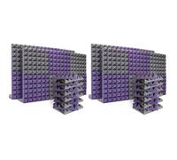 ISTOVO Paquete de 48 Paneles Acústicos, Paneles de Espuma una Prueba de Sonido Cuñas de Insonorización de Estudio Espuma para Reducir el Ruido de Pared para Estudio de Música, Etc.