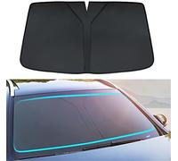 ISTOVO Parasol Coche Delantero para Civic IV 1987 1988 1989 1990 1991, Parasol Coche Delantero Plegable, Aislamiento TéRmico Rayos UV,Black