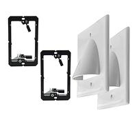 ISTOVO Placa de Pared de Cable Agrupado de una Unidad Placa de Cable de Bajo Voltaje Empotrada de 1 Unidad con Soporte de Montaje (Paquete de 2,)