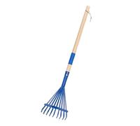 ISTOVO Rastrillo para Niños con de Madera y Rastrillo para Niños, Herramienta de Jardinería para Niños Mayores de 3 Años Azul