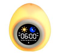 ISTOVO Reloj Despertador para Niños Pequeños, Luz de Noche Táctil con Máquina de Sonido de 6 Ruidos Blancos, Reloj Ok To Wake para Niños