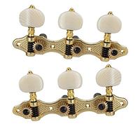 ISTOVO Sintonizador de afinación de guitarra clásica para guitarra acústica 1:18 para afinar 3 izquierda 3 perillas de guitarra derecha repuestos