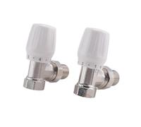 ISTOVO VáLvula de Radiador TermostáTico 2 Piezas 15Mm X 1/2 Pulgadas VáLvula de Radiador TermostáTico de áNgulo TermostáTico TRV para Oficina Casa