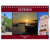 Istrien - Die Perle an der Adria (Tischkalender 2026 DIN A5 quer), CALVENDO Monatskalender: Erleben Sie die kroatische Halbinsel Istrien