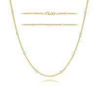 iSunat Cadena de oro de 14 quilates para mujer, cadena de eslabones cubanos dorados para hombre, collar de oro impermeable, sutil elegancia con un giro, collares delicados para mujer de 16,18,20,22,24