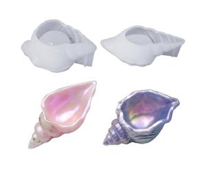 iSuperb 2 piezas Moldes Resina Epoxi Molde de Caracola Moldes Silicona Resin Molds para DIY Decoración Artesanal Estante de Esponja de Maquillaje (Caracola)