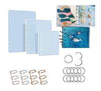 iSuperb 3 Pz Moldes de Cubierta de Cuaderno Resina Epoxi Molde Silicona para Resin Notebook Manualidades Bricolaje A5 A6 A7 (3 Moldes)