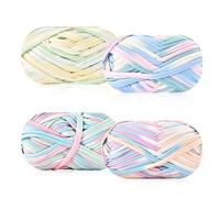 iSuperb 4 Pack Hilos para Tejer, Tela, Camiseta, Hilo para Alfombras, para DIY, Tejido de Punto, Bolsa de Cesta de Arte (C)