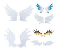 iSuperb 4 Pares Angel Devil Wings Moldes Resina Epoxi Alas de ángel & Diablo Molde de Silicona Kit para DIY Joyas Manualidades Decoración (4 Pares/8pcs)