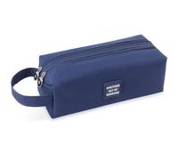 iSuperb Estuche Escolar Pequeño Plumier Pencil Holder Gran Capacidad Estuche Tela Oxford Azul Pencil Case 19.5 x 7.5 x 7.5 cm (Azul Oscuro)