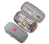 iSuperb Estuche Escolar Telescópico Bolsa para Lapices Estudiante Plumier Colegio Color Sólido Gran Capacidad Teen Pencil Cases (Gris Claro)