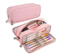 iSuperb Estuche Grande para lápices con 3 Compartimentos, Bolsa de lápices de Gran Capacidad, Bolsa de lápices Oxford, Bolsa de Almacenamiento de artículos de papelería, Bolsa de cosméticos para