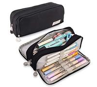 iSuperb Estuche Grande para lápices con 3 Compartimentos, Bolsa de lápices de Gran Capacidad, Bolsa de lápices Oxford, Bolsa de Almacenamiento de artículos de papelería, Bolsa de cosméticos para