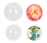 iSuperb Moldes de bolas de resina moldes de silicona redondos de resina moldes de esfera para resina epoxi 3D Crystal Mold DIY Jewelry Craft, resina artesanía, colgante de cristal hecho a mano