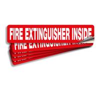iSYFIX Letrero interior de extintor de incendios Paquete de 5 12 x 2.5 pulgadas Calcomanas de vinilo reflectantes autoadhesivas laminadas UV