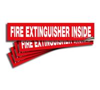 iSYFIX Letrero interior de extintor de incendios Paquete de 5 9 x 1.7 pulgadas Calcomanas de vinilo autoadhesivas laminadas para resistencia