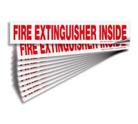 iSYFIX Seal adhesiva interior para extintor de incendios, paquete de 10, 9 x 1,7 pulgadas, calcomanas de vinilo reflectantes autoadhesivas, lam