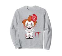 It (2017) You'Ll Float Too Sudadera, Unisex para Adultos, Gris Jaspeado, M