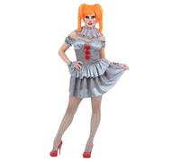 It Chapter 2 Pennywise Disfraz para Mujer Halloween Disfraz de Payaso Gris