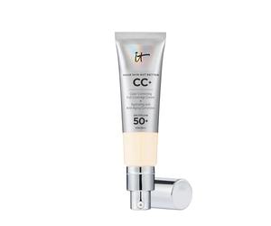 IT Cosmetics Your Skin But Better CC Cream SPF 50+ 32 ml Crema multiusos de alta pigmentación SPF 50, crema de día antienvejecimiento, base, corrector y cuidado en uno, color marfil justo