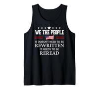 It Doesn't Need to Be Rewritten Flag Constitution We People Camiseta sin Mangas