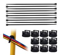 It gestione cavi, 4 guaine per cavi, 37 clip, 7 supporti per cavii, 10 attacchi a zip, 20 fissatori con chiodi, 100 fascette per cavvi, 20+2 cinghie per cavsi per TV PC ordenador