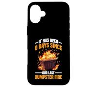 It Has Been 0 Days Since Our Last Dumpster Fire Carcasa para iPhone 16 Plus