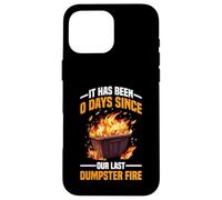 It Has Been 0 Days Since Our Last Dumpster Fire Carcasa para iPhone 16 Pro Max