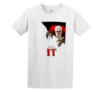 It Horror Movie Book Stephen King Men's T-Shirt Unisex White Cotton Hip Hop Print tee Shirts S