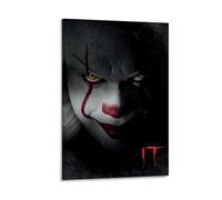 It Horror Movie Poster Scary Poster of Pennywise Kunstwerk Wandart Paint, Pintura, Lienzo, Regalo, Sala de estar, Impresiones, Dormitorio, Decoración, Obras de Arte 30x45 cm