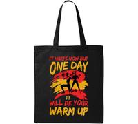 It Hurts Now But One Day It Will Be Your Warm Up - Bolsa de algodón ecológico natural, color negro, Black, Talla única