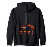 It is Finished - Hebrew Cross of Jesus Passover Easter Sudadera con Capucha