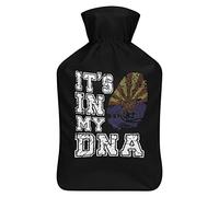 It Is in My DNA - Botella de agua de goma con cubierta de felpa suave, bolsa de agua caliente para invierno, manos y pies, protección contra el frío, 1000 ml