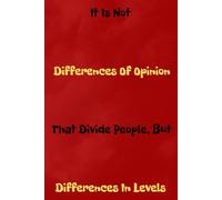 It Is Not Differences Of Opinion That Divide People, But Differences In Levels: Motivational Lined Notebook for Self-Reflection, Mindset Growth and Daily Personal Development