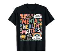 It Is Ok To Not Be Ok Butterfly Rainbow Salud Mental Camiseta