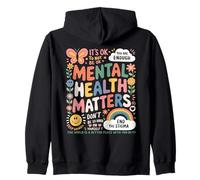 It Is Ok To Not Be Ok Butterfly Rainbow Salud Mental Sudadera con Capucha