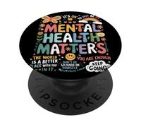 It Is Ok To Not Be Ok Mariposa Arcoiris Apoyo Salud Mental PopSockets PopGrip Adhesivo