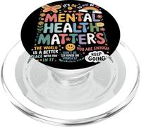 It Is Ok To Not Be Ok Mariposa Arcoiris Apoyo Salud Mental PopSockets PopGrip para MagSafe