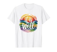 It Is Well Camiseta gráfica económica, Hombre, Blanco, M