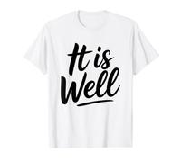 It Is Well Camiseta gráfica económica, Hombre, Blanco, XL