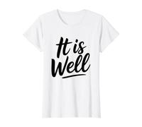 It Is Well Camiseta gráfica económica, Mujer, Blanco, XS