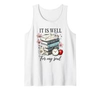It Is Well For My Soul Libro Pila Flores Camiseta sin Mangas