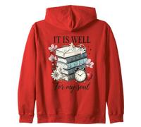 It Is Well For My Soul Libro Pila Flores Sudadera con Capucha