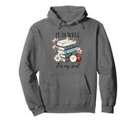 It Is Well For My Soul Libro Pila Flores Sudadera con Capucha