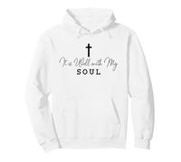 It Is Well with My Soul Christian Bible Versículo & Cross Sudadera con Capucha
