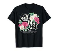 It Is Well with My Soul Christian Floral Religión Adoración Camiseta