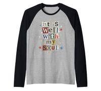 It Is Well with My Soul John 1 2 Versículo de la Biblia Camiseta Manga Raglan