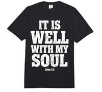 It Is Well with My Soul John 1 2 Versículo de la Biblia Comfort Colors Adult Heavyweight T-Shirt