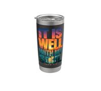 It Is Well With My Soul John 1 2 Versículo de la Biblia Vaso térmico de acero inoxidable de doble pared