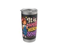 It Is Well With My Soul John 1 2 Versículo de la Biblia Vaso térmico de acero inoxidable de doble pared